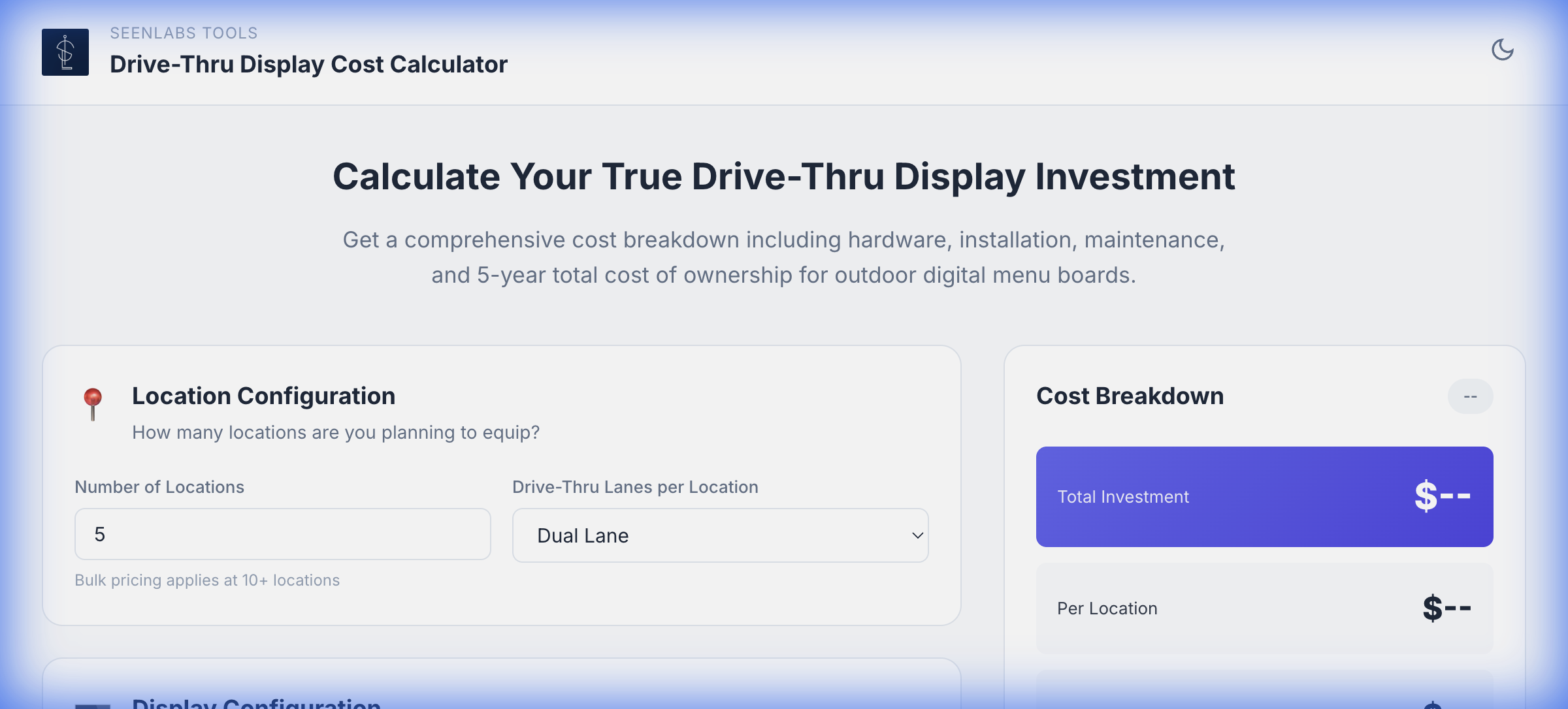 Cost Calculator Preview